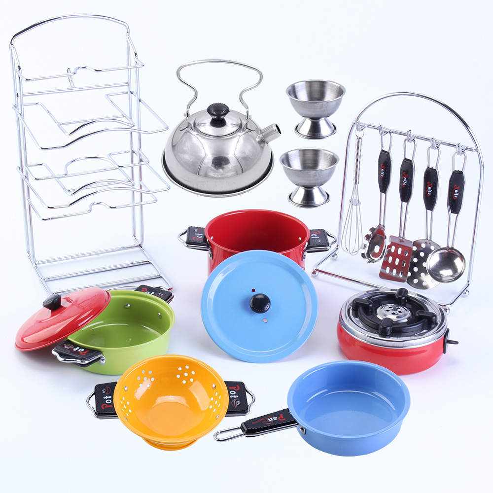 优选女孩过家家厨房玩具迷你仿真不锈钢切水果菜餐具亲子角色扮演