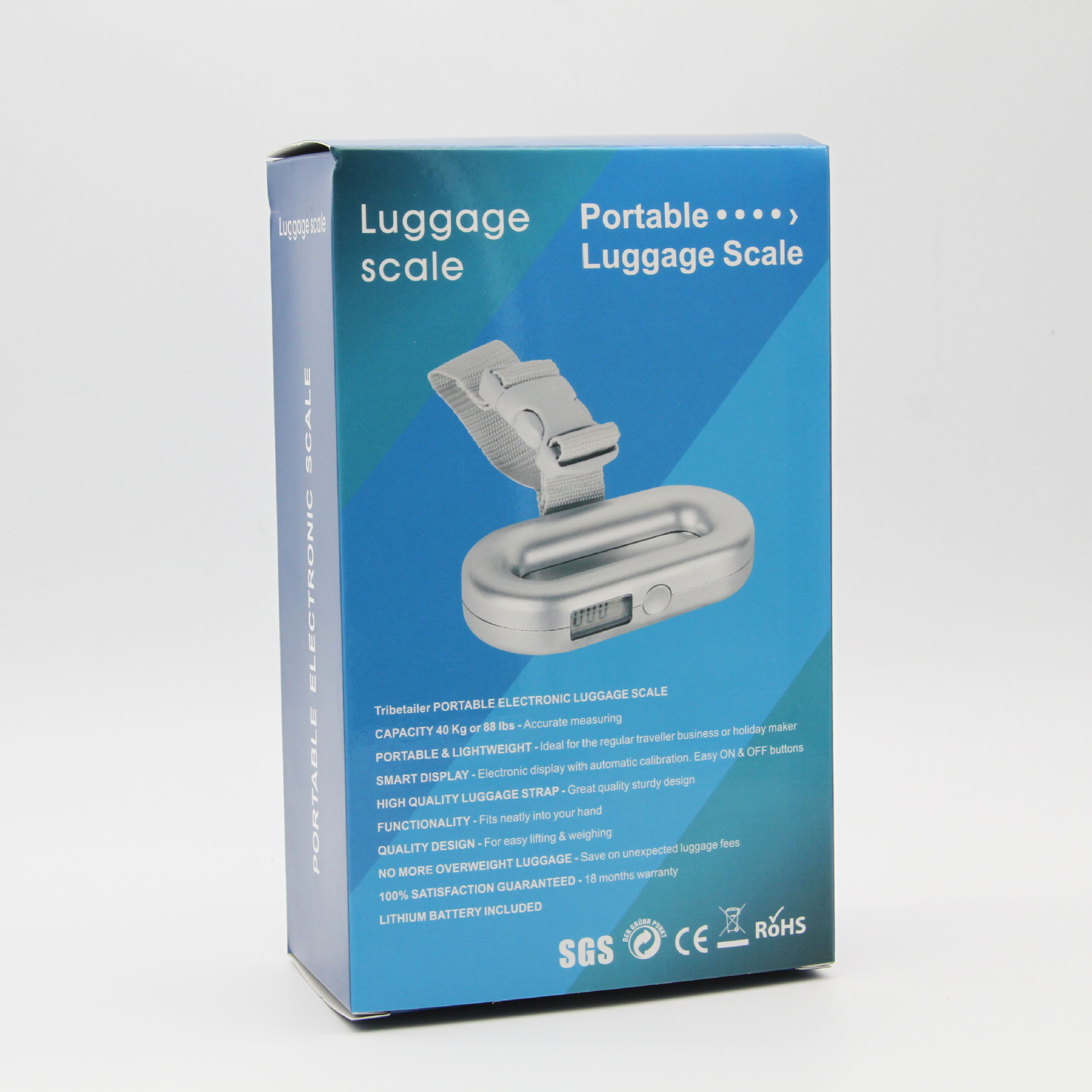 供应椭圆形电子手提秤行李秤 大手柄易操作 易读数40kg送电池质保