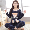 Autumn pijama, trousers, cartoon winter set, long sleeve, plus size