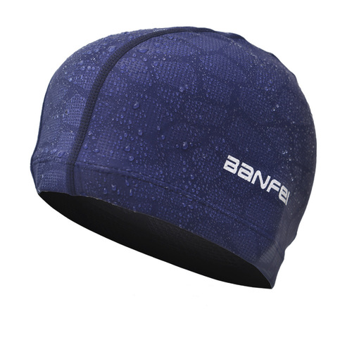 Nylon high-elastic water-repellent cloth swimming cap/adult solid color swimming cap/cloth swimming cap, matching swimming trunks, waterproof swimming cap