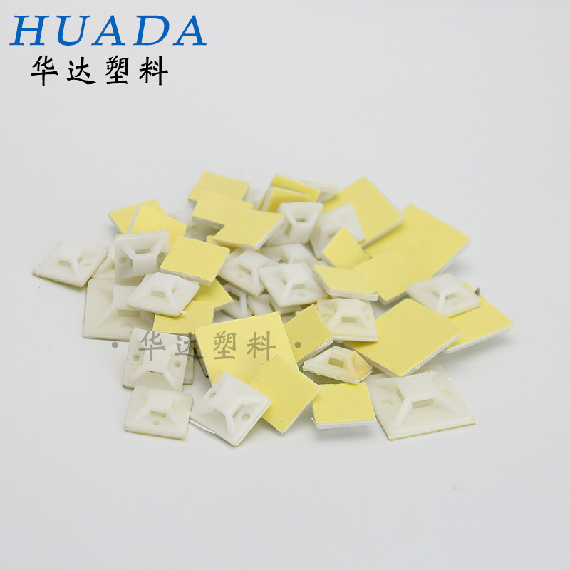 厂家直销自粘式吸盘扎带固定座塑料电工电箱塑料定位片20 30 40
