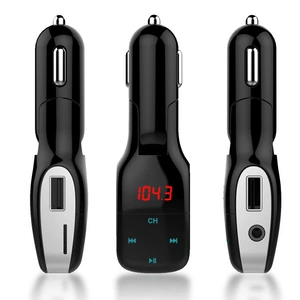 RS1 böyük ekranlı avtomobil Bluetooth səsli FM ötürücü, MP3 pleyer, telefon şarj cihazı
