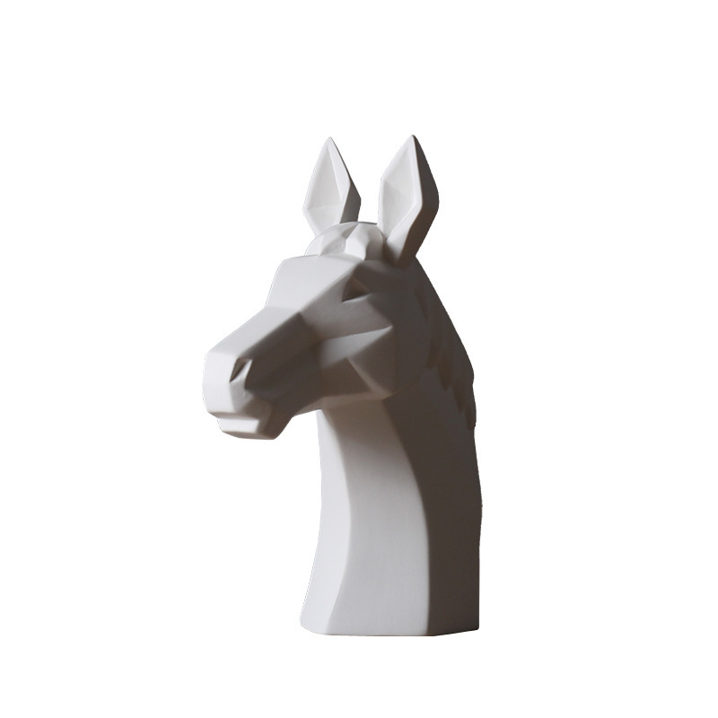 Llano ardiente abstracto Estilo nórdico animal blanco elefante cabeza decoración moderna minimalista Hotel Club decoración del hogar