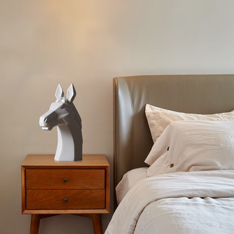 Llano ardiente abstracto Estilo nórdico animal blanco elefante cabeza decoración moderna minimalista Hotel Club decoración del hogar