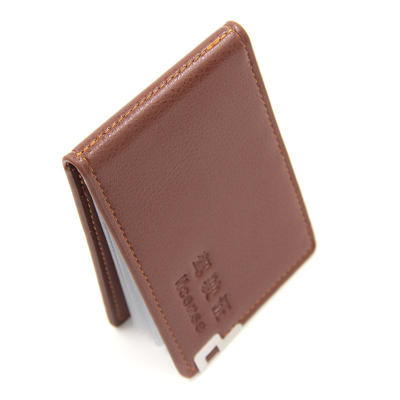 Licencia de conducir de vehículos de motor de moda para hombres y mujeres certificado tarjeta titular tarjeta caso de cuero de conducción de gran capacidad en stock al por mayor