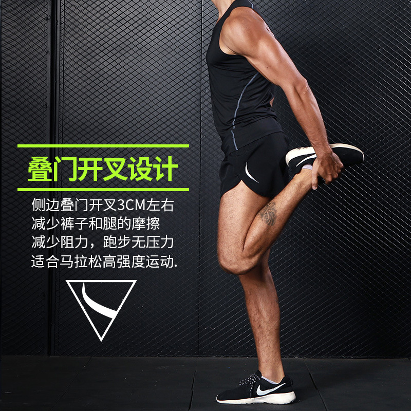 Pantalones cortos deportivos para hombres de verano secado rápido y transpirable delgados pantalones de entrenamiento de maratón de fitness