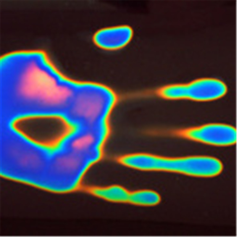 脚型变色片 水杯温度计感温变色贴纸 制作亚克力六色液晶变色片