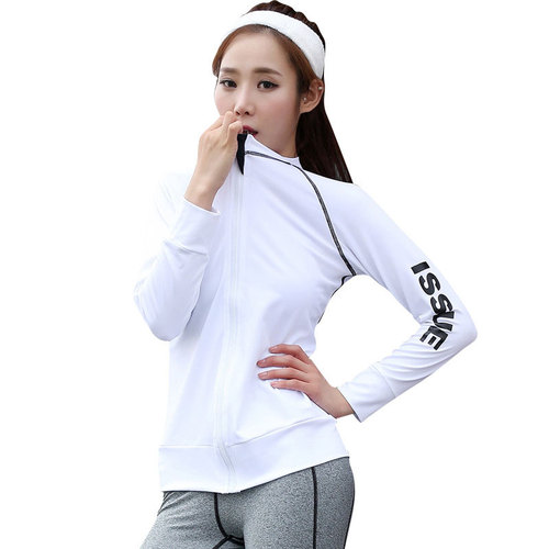 Women's Autumn Sports Jacket Korean Style Fashion Quick-Drying Slim Fit Running Fitness Top Yoga Wear