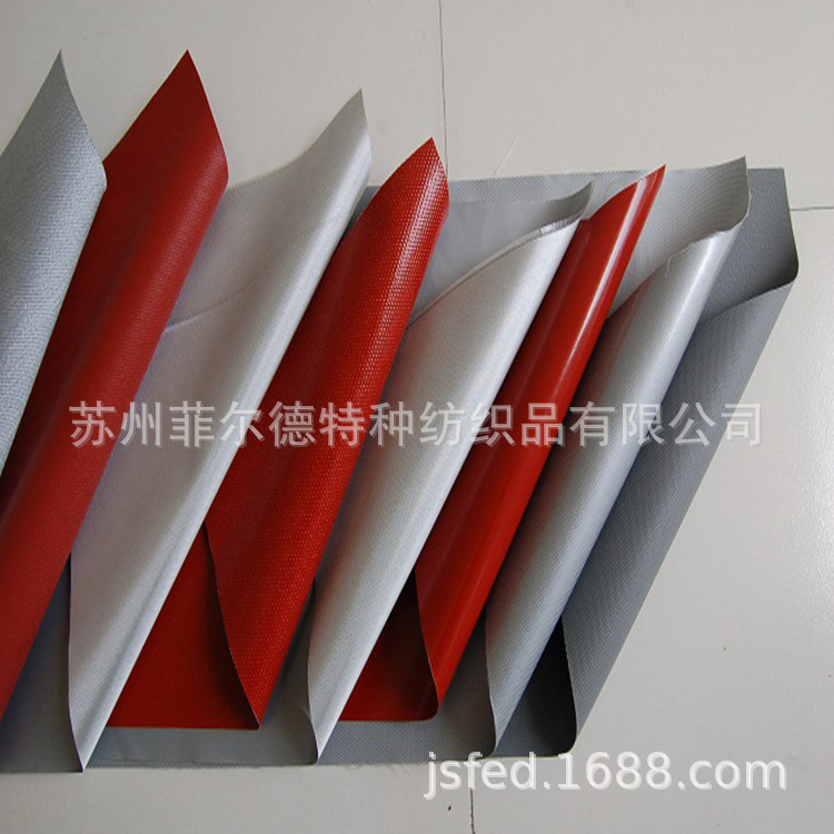 供应软连接硅胶布双面防火玻纤硅胶布硅橡胶防火布厂家