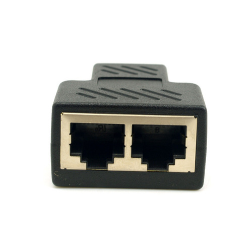 RJ45 Splitter Connector Network T-Rack Converter Ethernet Cable Adapter CAT6 Male to Female with Shielding