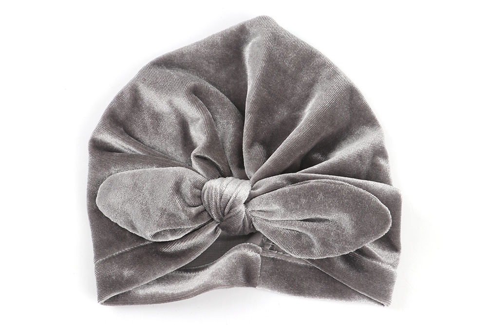 그레이 골드 벨벳 토끼 이어 캡