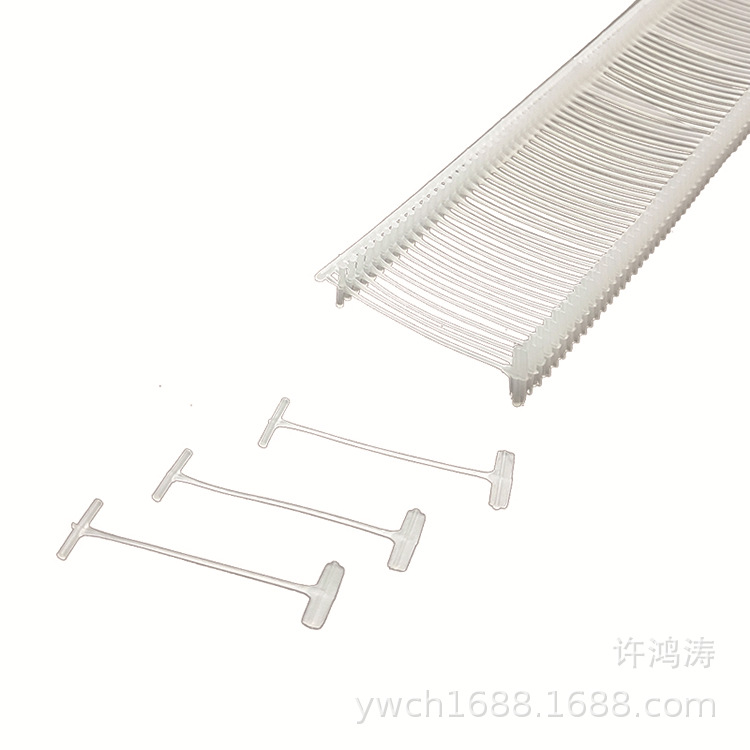 Yiwu suministro blanco y negro transparente aguja de pegamento grueso en forma de I pegamento aguja pistola etiqueta tarjeta hebilla marca cordón 5000 cajas