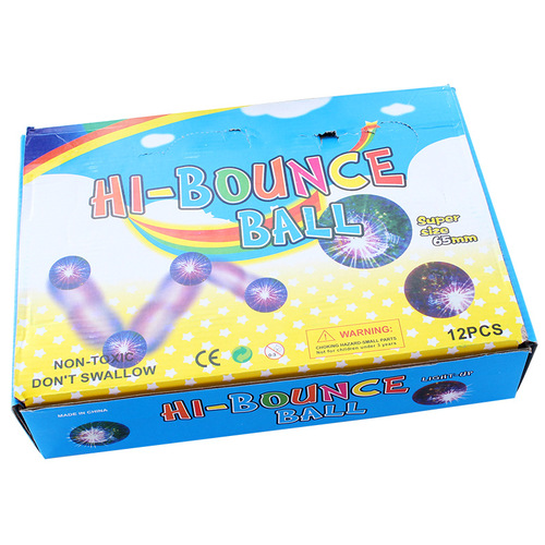 Glitter crystal ball, luminous bouncy ball, colorful jumping ball, water polo, flashing night market toys, street stall supply wholesale