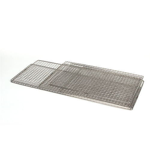 Manufacturer wholesale stainless steel barbecue net rectangular electroplated mesh grilled fish clip barbecue net clip BBQ barbecue tools