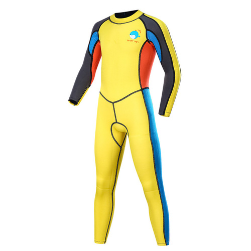 Sharbat children's swimsuit warm long-sleeved one-piece swimsuit for boys and girls snorkeling suit wetsuit for middle and older children swimming