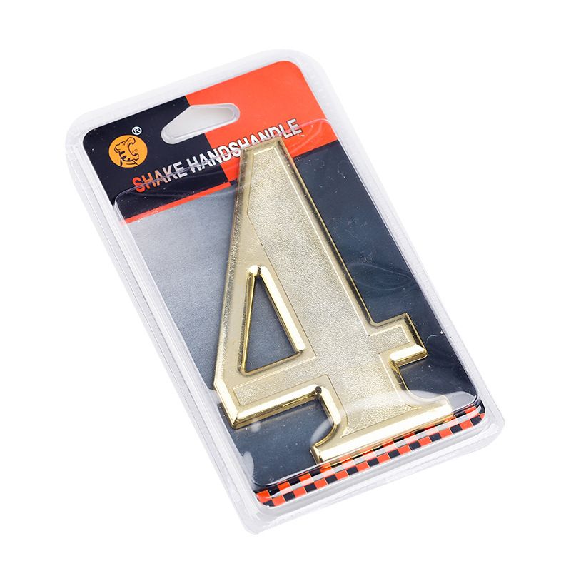 跨境商超铭牌号数字牌吸塑包装数字标牌子PVC酒店门牌数字门牌号