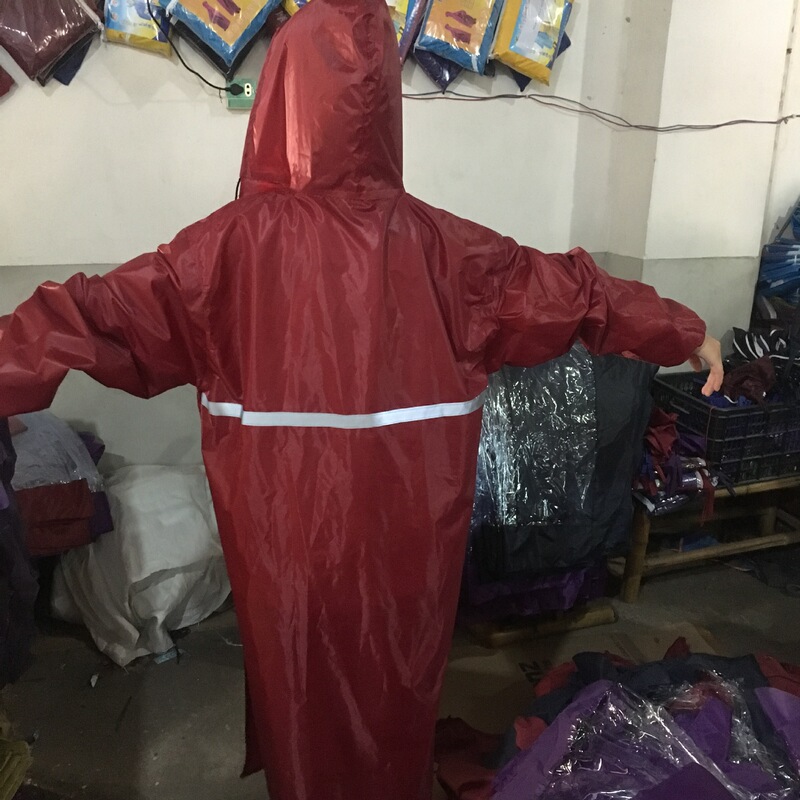 Outdoor One-piece Raincoat Poncho Adult Labor Protection Long Windbreaker Raincoat Lengthened Thickened Travel