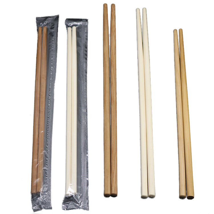 厂家批发爆款加长碳化火锅一次性竹筷子餐具外卖筷logo独立四件套