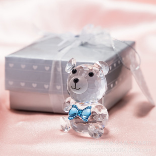 Factory direct crystal bear ornaments full moon wedding birthday creative gifts trembles temu AliExpress explosions