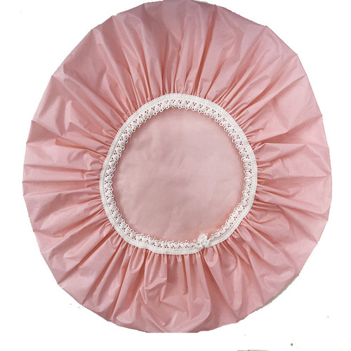 New solid-color plastic dustproof shower cap, single-layer, home-use practical shower cap, kitchen grease cap, factory direct sale