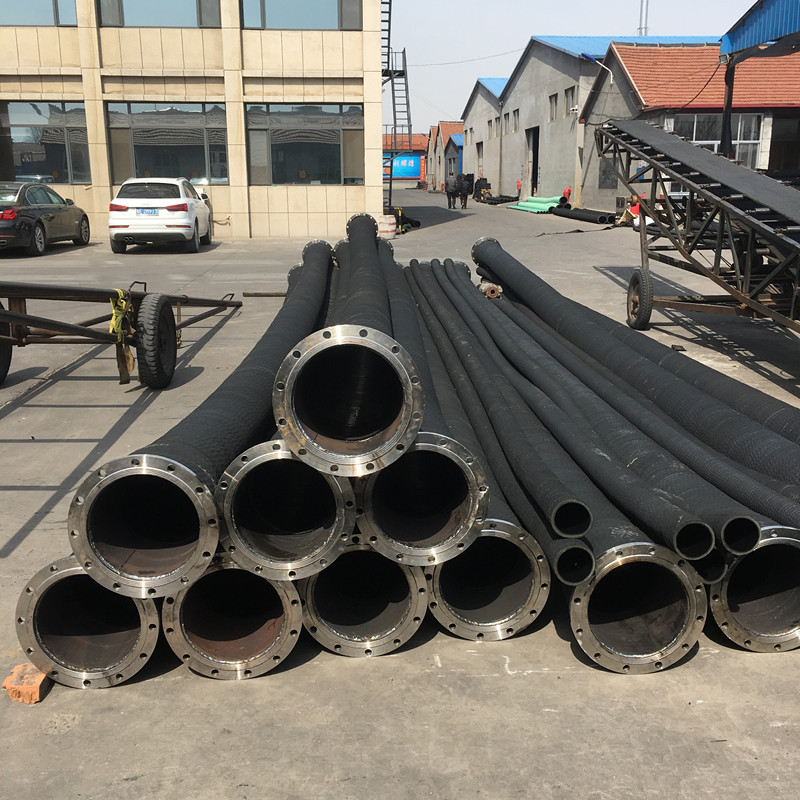 加工生产大口径法兰橡胶钢丝管 12寸 300MM 吸排水用钢丝法兰胶管