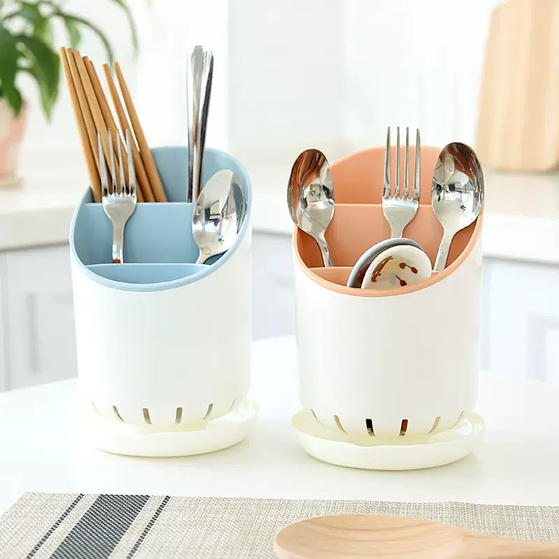 塑料沥水筷子桶勺子置物架筷笼放筷子筒家用收纳盒厨房用品