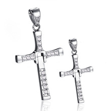 不锈钢饰品 速度与激情十字架吊坠 欧美时尚流行潮男钛钢项链批发