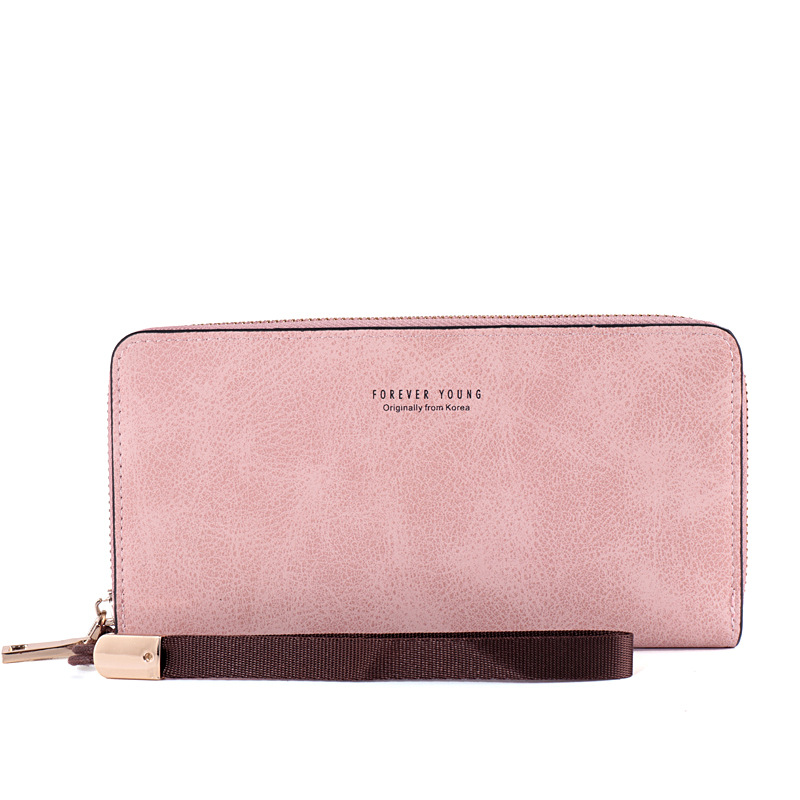 Cartera larga de las mujeres 2023 nueva cremallera única multifuncional retro de gran capacidad de la cartera del teléfono móvil bolsa transfronteriza