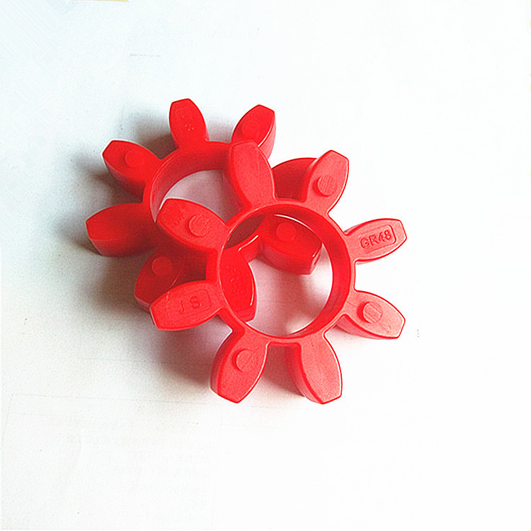 聚氨酯六角块T型六角轮垫125梅花弹性垫水泵对轮垫水泵减震垫