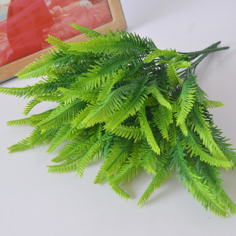Plant wall with simulation green plant fern simulation plant potted…