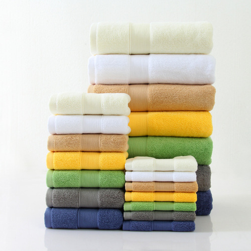 Cotton Thickened 650G Plain Color Slipper Bath Towel Square Towel Set of 3 for Hotels, Guesthouses, Import/Export, Beauty Salons