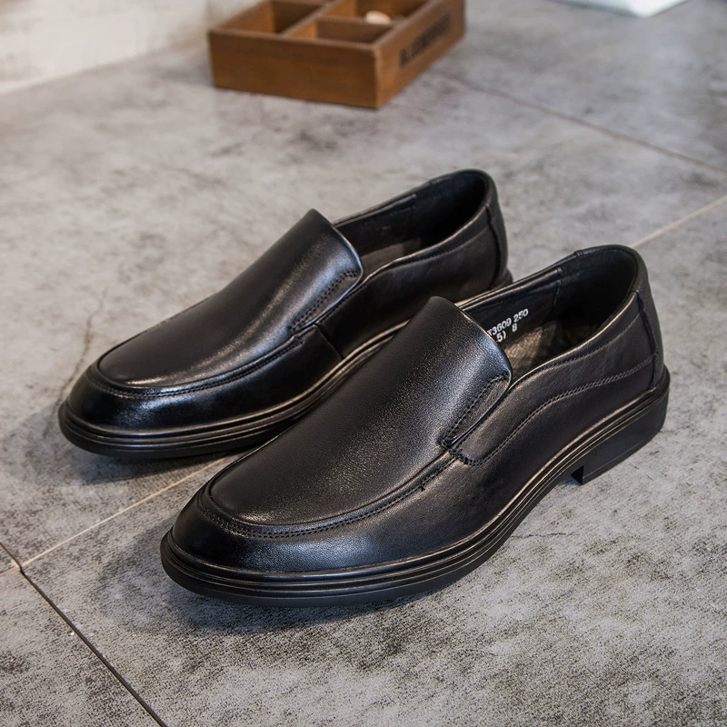 Первый слой воловьей кожи, новая мужская деловая кожаная обувь, простая мягкая кожаная удобная мужская обувь, рабочая обувь, мужская обувь, фабрика