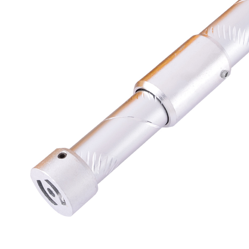 Barra de ropa telescópica de aleación de aluminio para armario, barra para colgar ropa con base de brida, barra de almacenamiento telescópica y conveniente