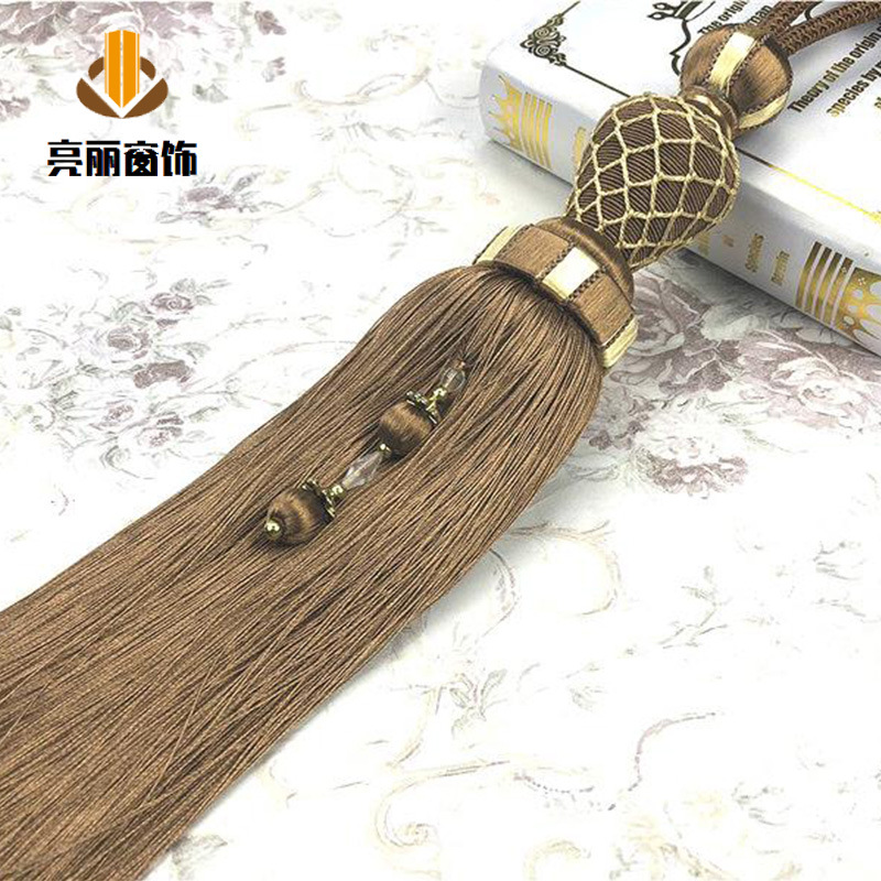 亮丽窗帘挂球绑带 中式帘头挂坠6色新款流苏吊穗现货批发家居软饰