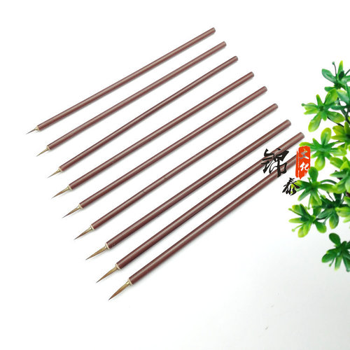 Small leaf tendon langhao brush hook line meticulous regular script flower branch pretty small Yi pattern white calligraphy painting flowers and birds figures