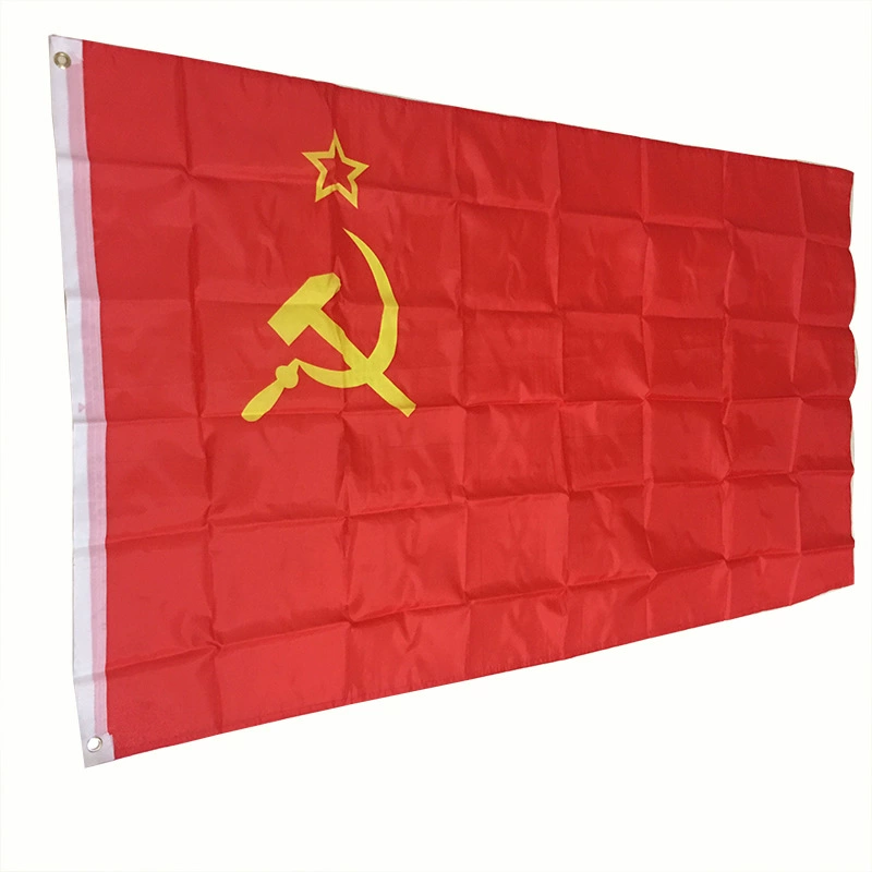 90*150cm polyester cloth screen printing 3*5ft flag Soviet flag hot selling flagpole printing