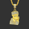 Yiwu Foreign Trade thermal Sales Etherning Pip Hip Hop Portrait Portrait necklace foreign trade tide brand hiphop pendant