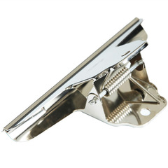 Silver metal ticket holder with five optional sizes: 160mm, 145mm, 120mm, 100mm, and 75mm.