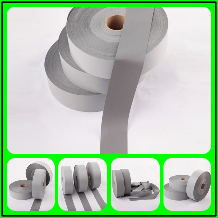 户外休闲运动裤专用反光布高亮TC反光条5cm反光带银灰色警示带