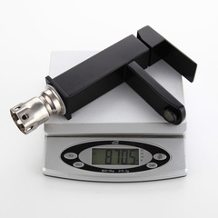 304 stainless steel black wash basin faucet hot and cold European style painted bathroom square single hole basin faucet