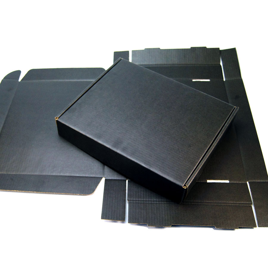 现货批发双面黑三层加厚B瓦楞服饰包装盒淘宝快递飞机盒个性LOGO