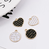 DIY earrings love forever accessory alloy Forever earrings earrings ear pendant necklace round love black and white pendant