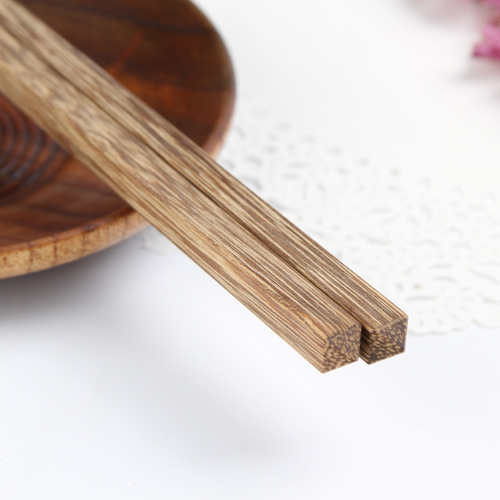 Solid wood chicken wing wood chopsticks with engraved LOGO for restaurants and hotels, hot pot chopsticks, wooden commercial tableware, extended chopsticks wholesale