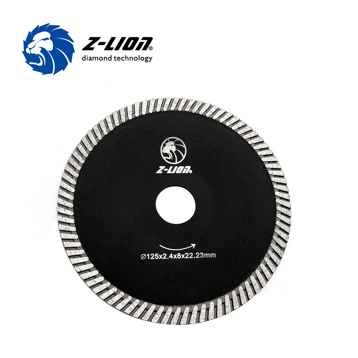 厂家直销岩板小锯片金刚石细齿波纹片湿切片125*2.2*8*22.23