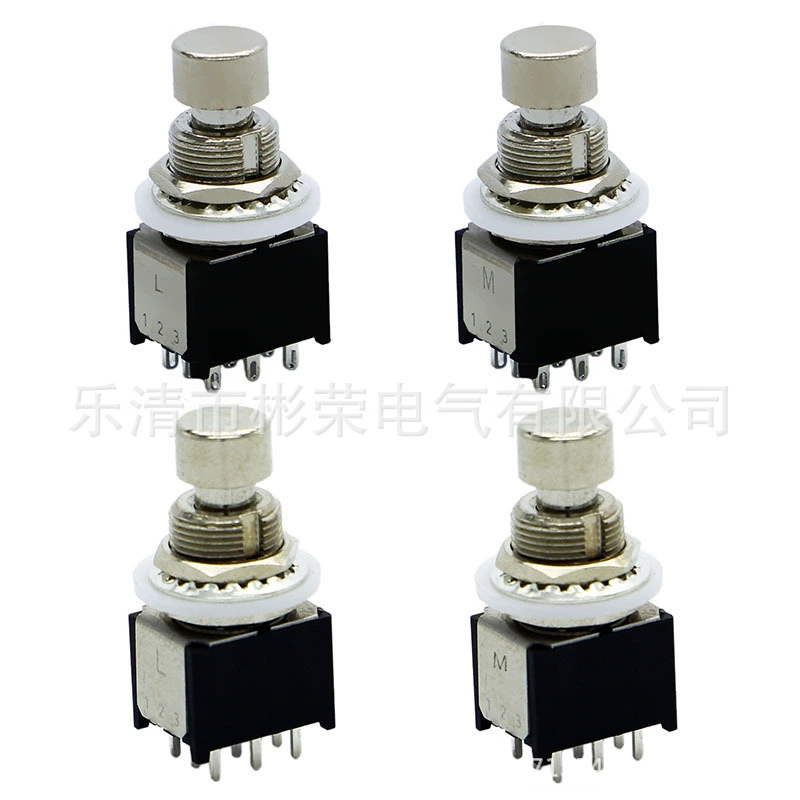 Небольшая 9-футовая кнопка металла прибора влияния переключателя ноги 3PDT через ноготь ноги переключателя