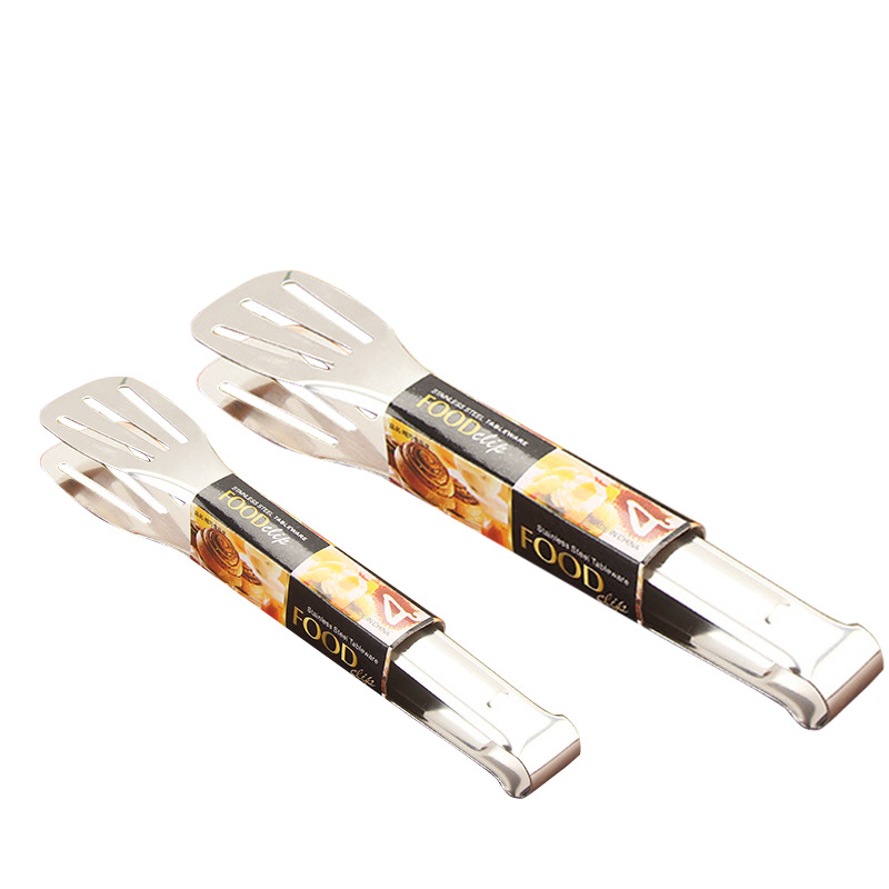 Pinzas para alimentos de acero inoxidable 304, pinzas para barbacoa reforzadas, pinzas de cocina de tres líneas, pinzas para carne, pinzas para pan, pinzas para freír.
