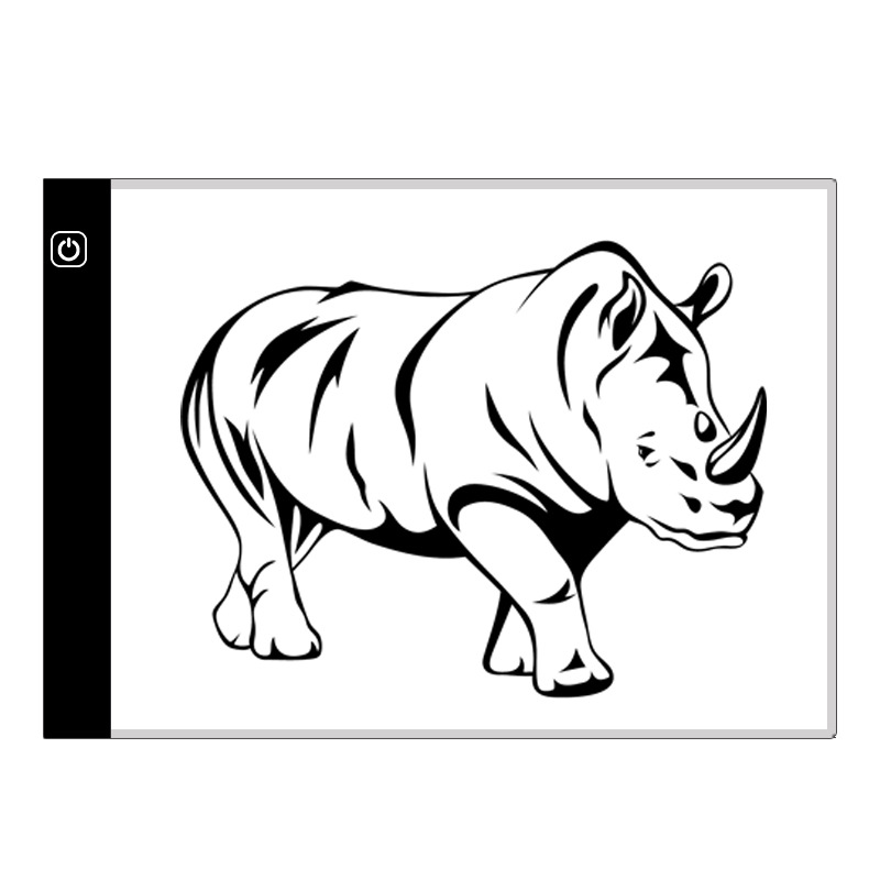 Amazon caliente A4 copia escritorio LED tablero luminoso copia de dibujos animados y escritorio pintura tablero de dibujo ventas directas de la fábrica