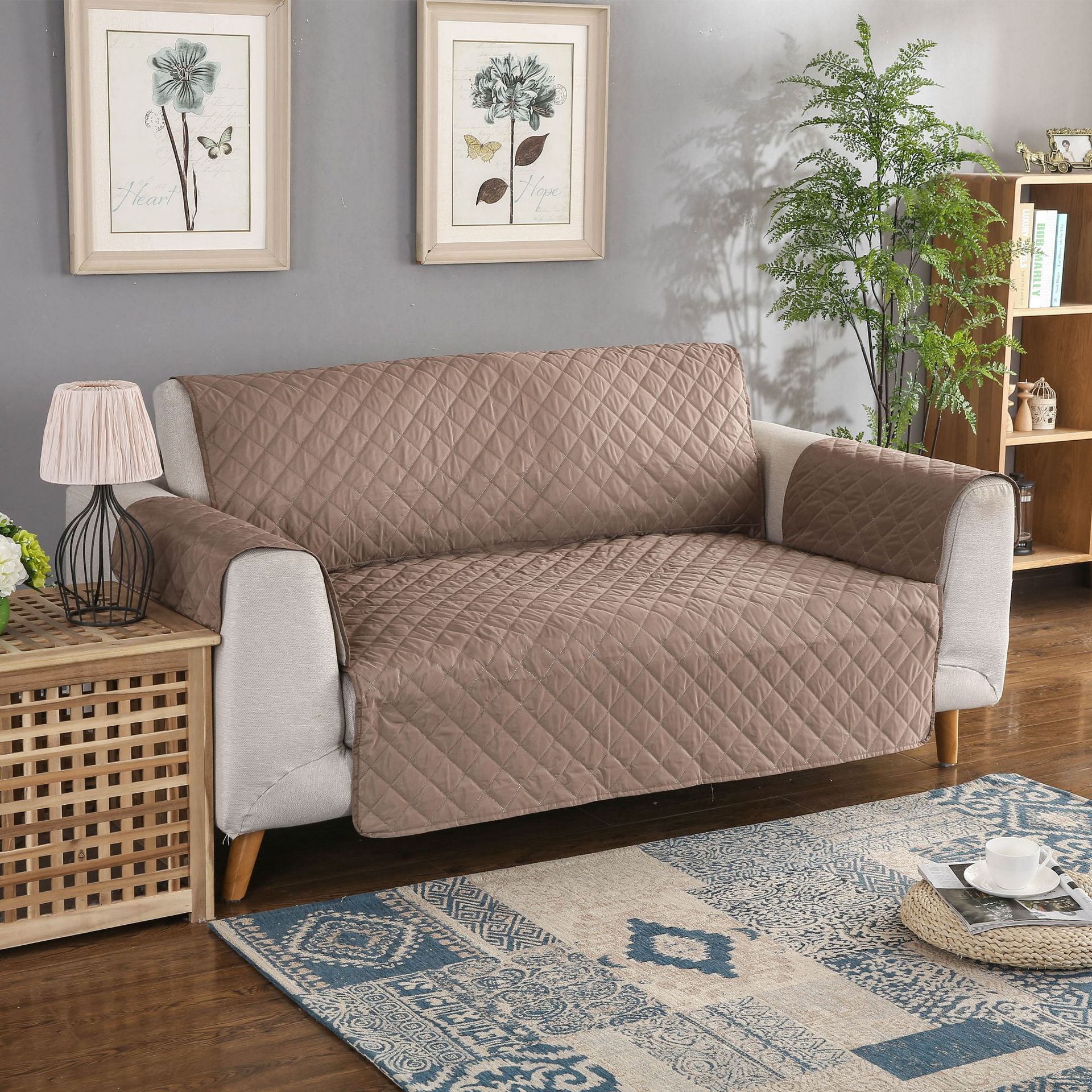 Sofá cubierta impermeable antideslizante resistente al desgaste cojín para mascotas sofá integrado cojín trasero cojín sofá cubierta protectora universal al por mayor