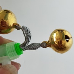 Source of supply for spiral golden copper bells, sea rod alarm bells, rivet-welded copper fishing bells wholesale