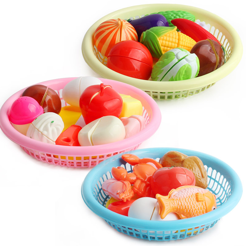 Juguetes de corte de frutas para niños jugar casa cocina combinación verduras corte de pastel para niños corte de música traje fabricante en stock